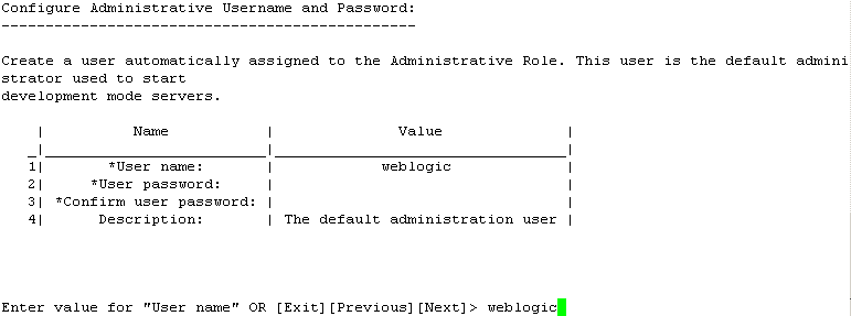 Administrative Username and Password