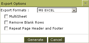 export in MS Excel