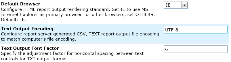 Text Output Encoding