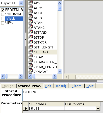 select stored procedure