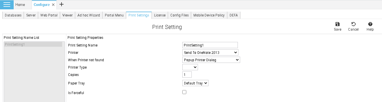 printer settings
