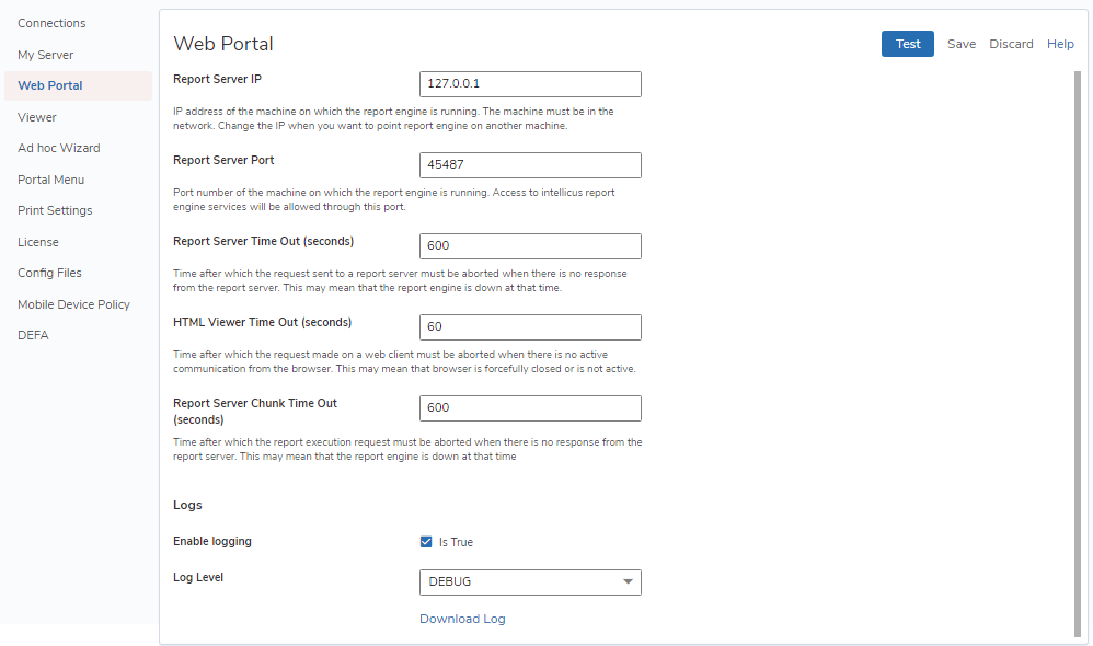 Configuring Client (Web Portal)